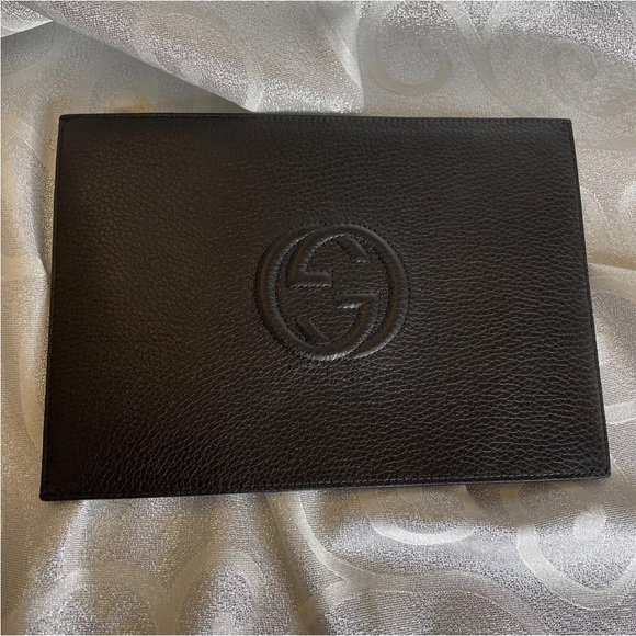 GUCCI SOHO BLACK ENVELOPE CLUTCH  NEW IN BOX! - Picture 3 of 8